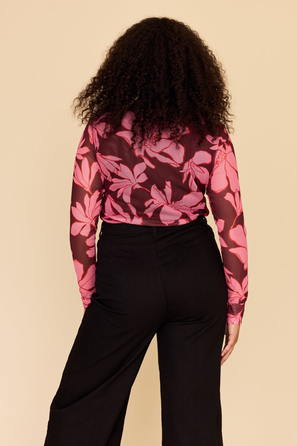 MAGNOLIA Mesh Long Sleeve Top
