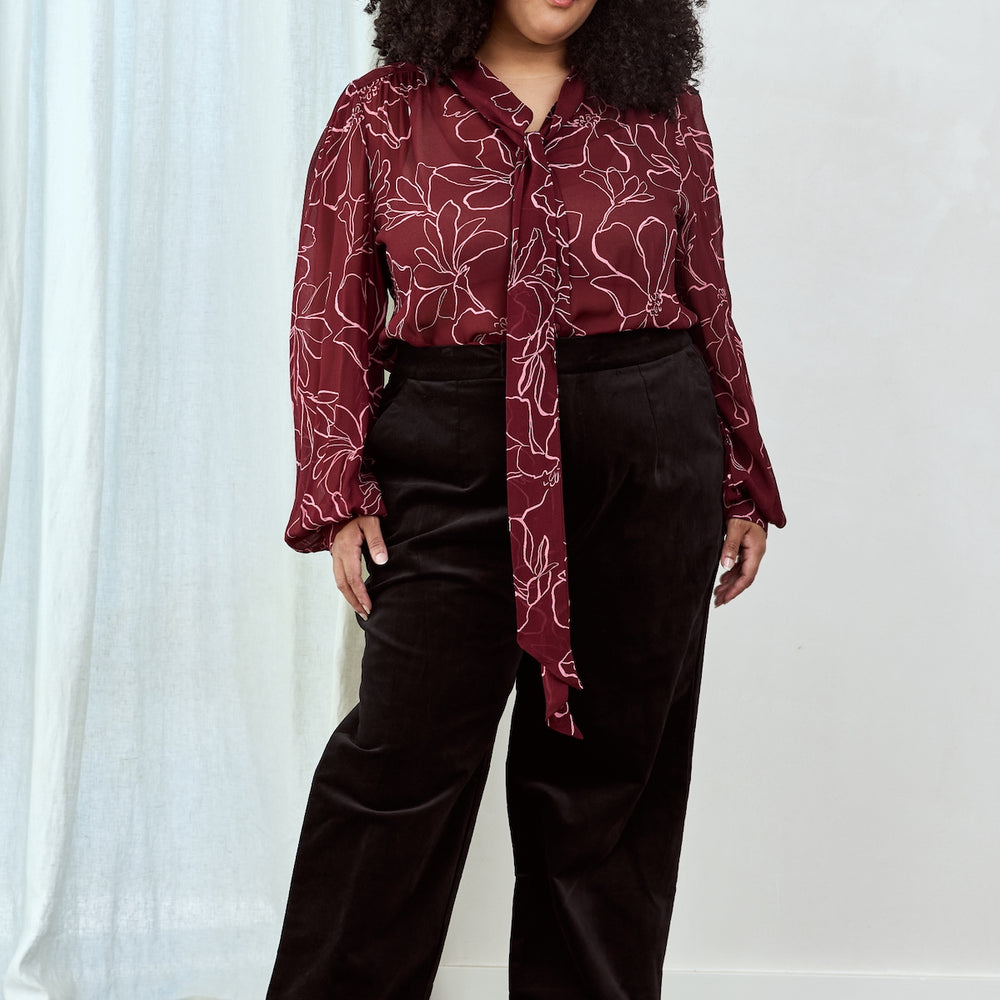 
                      
                        MAGNOLIA Tie Neck Blouse
                      
                    