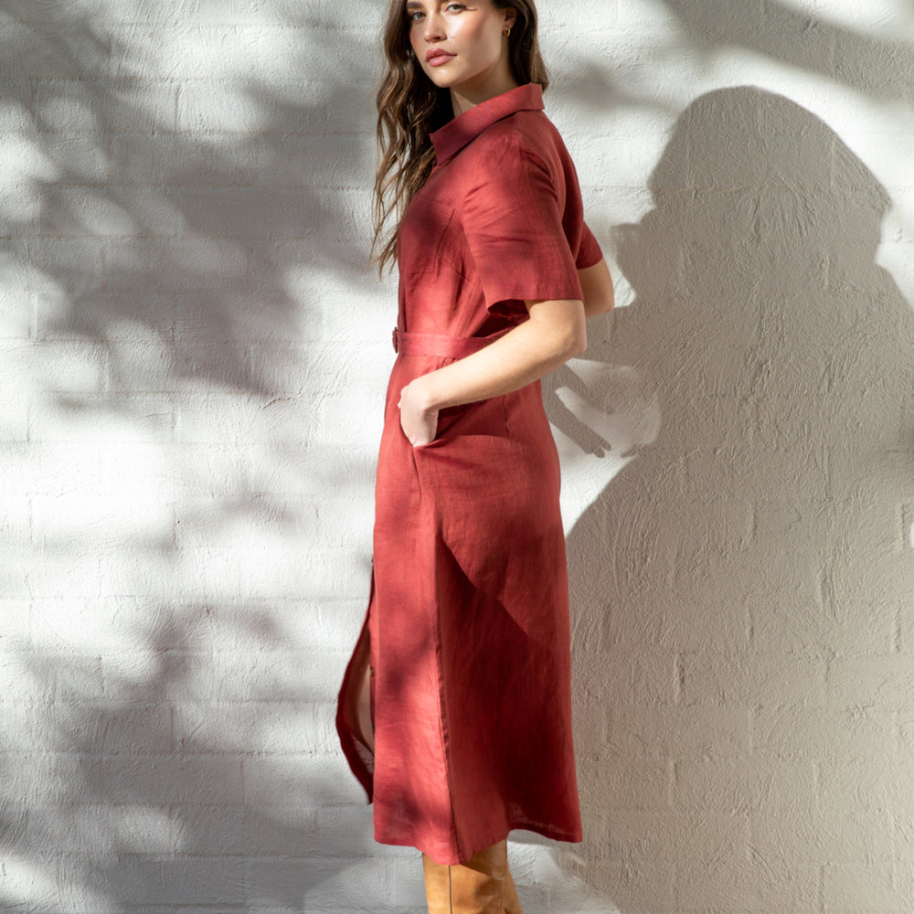 
                      
                        RUST Linen Shapeshifter Shirt Dress
                      
                    