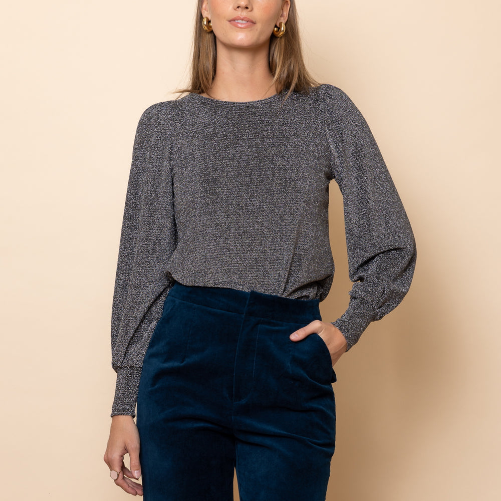
                      
                        SILVER Lurex Bell Sleeve Top
                      
                    