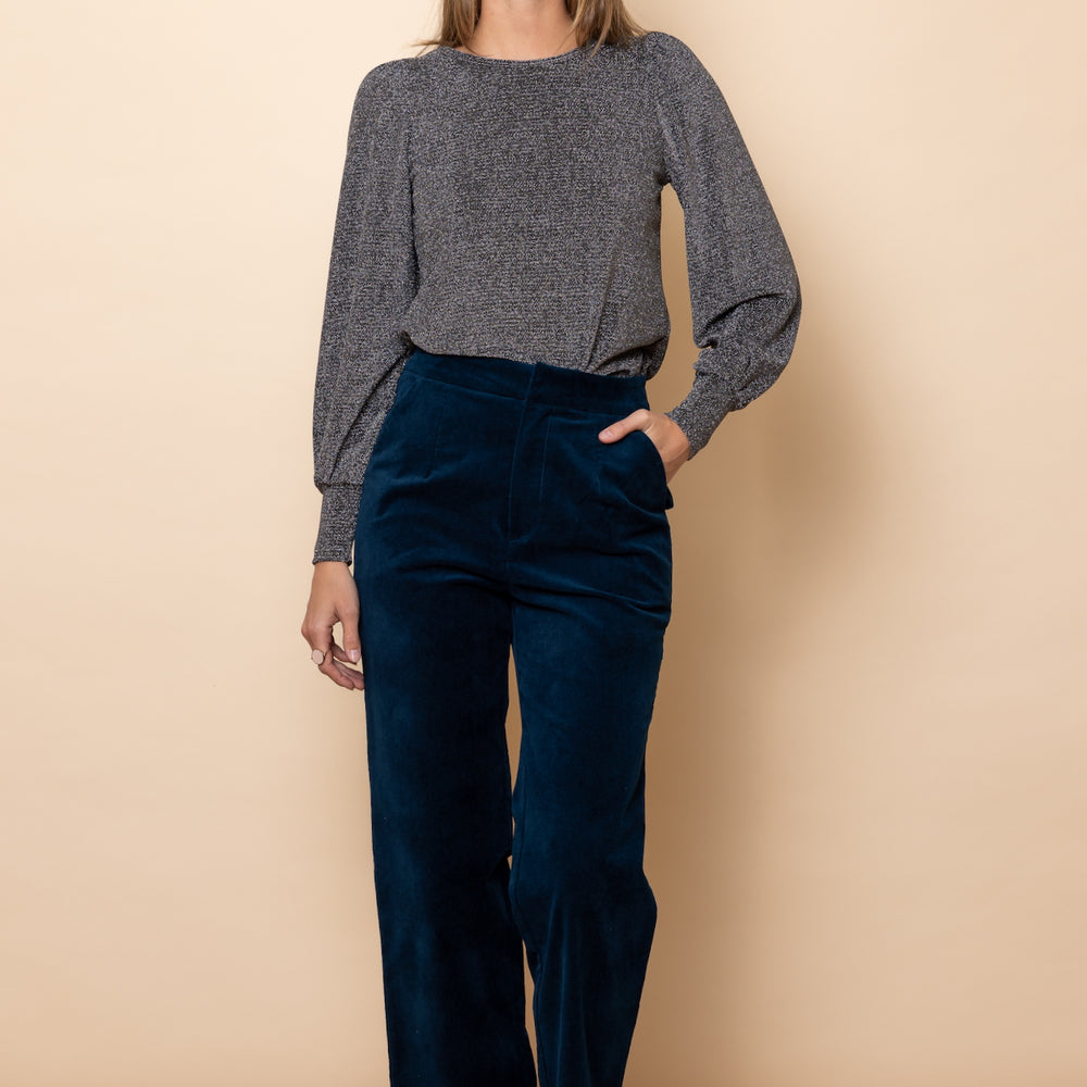 
                      
                        SILVER Lurex Bell Sleeve Top
                      
                    