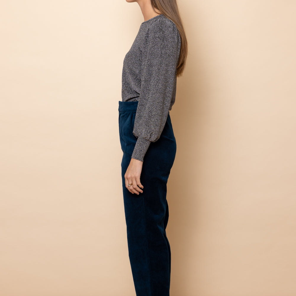 
                      
                        SILVER Lurex Bell Sleeve Top
                      
                    