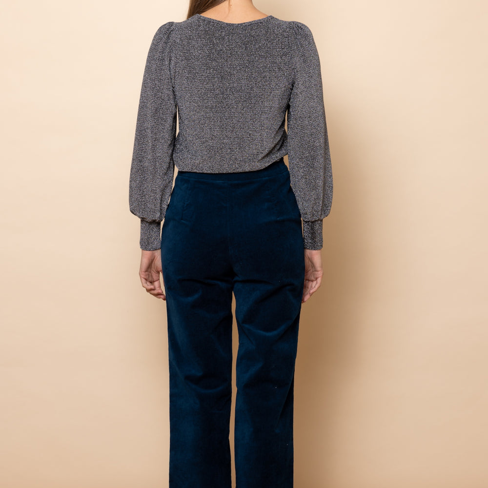 
                      
                        SILVER Lurex Bell Sleeve Top
                      
                    