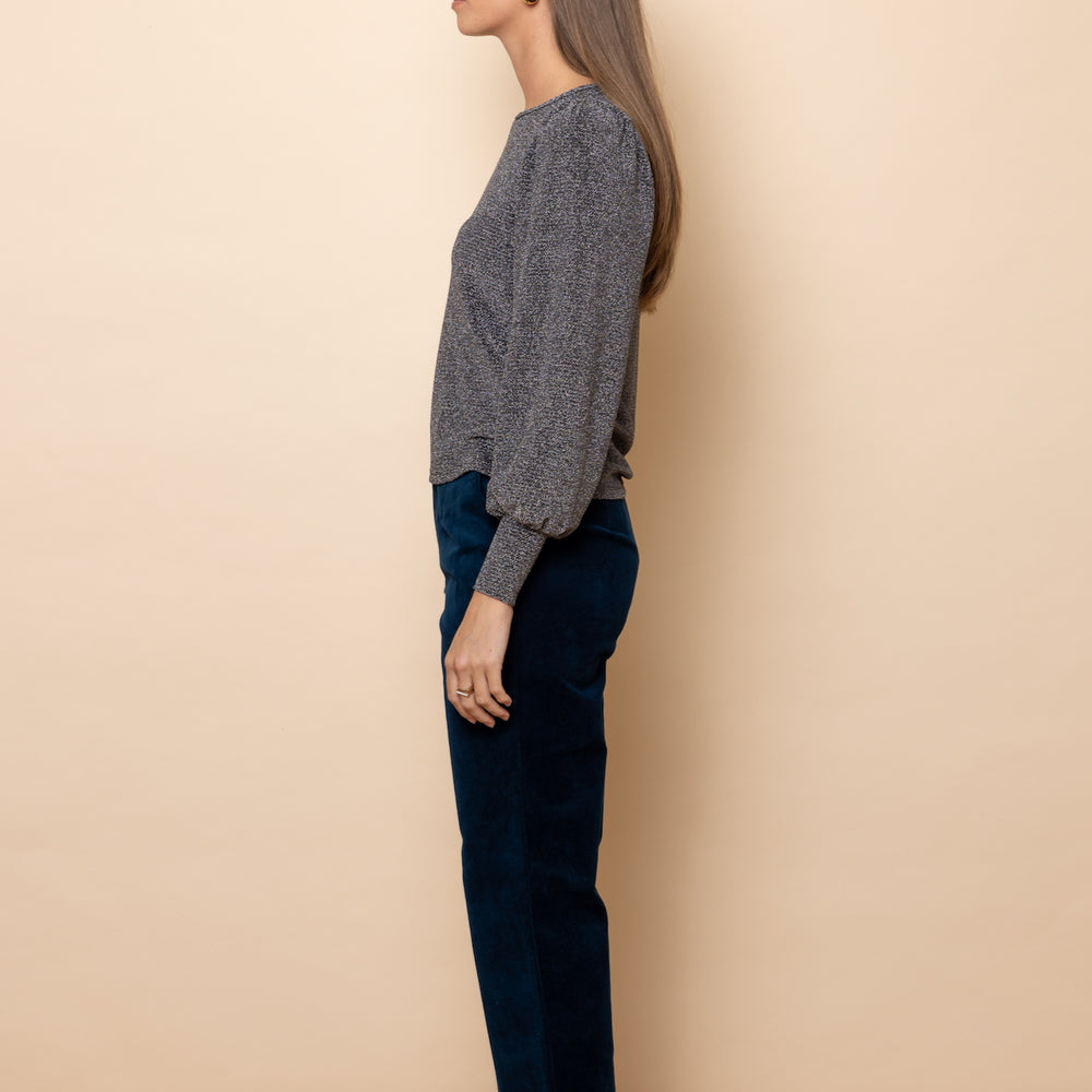 
                      
                        SILVER Lurex Bell Sleeve Top
                      
                    