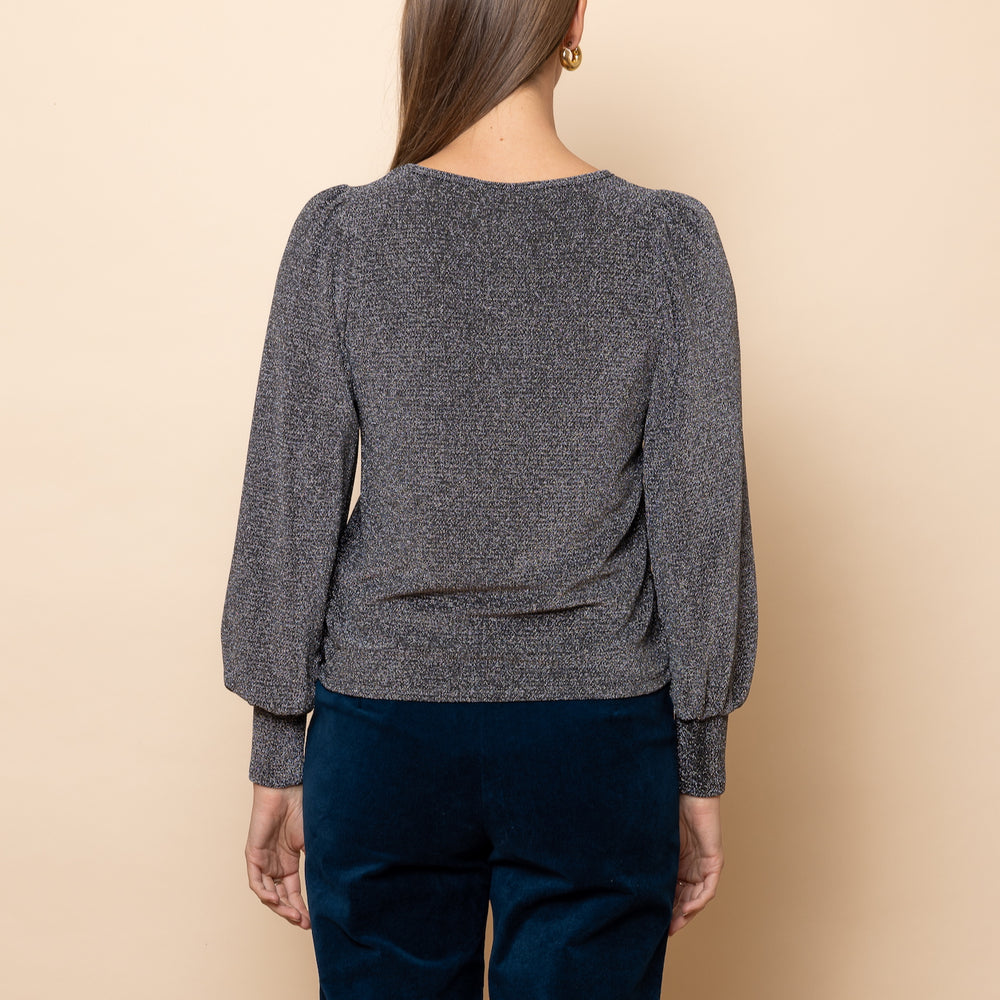 
                      
                        SILVER Lurex Bell Sleeve Top
                      
                    