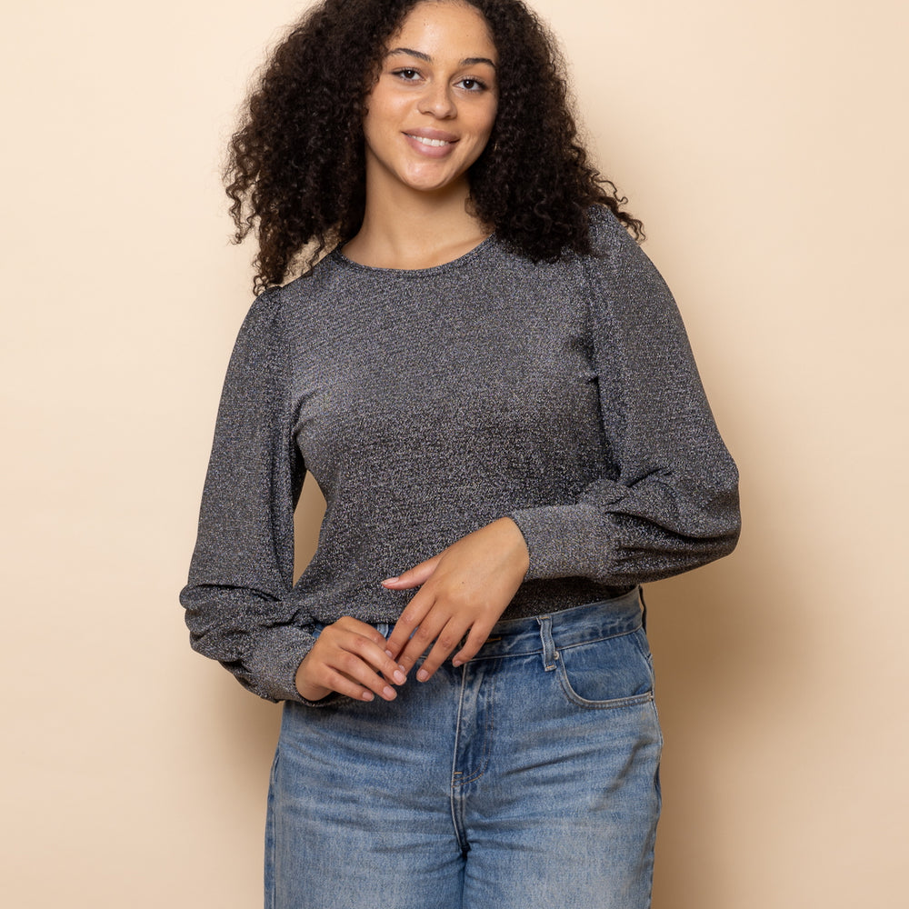 
                      
                        SILVER Lurex Bell Sleeve Top
                      
                    