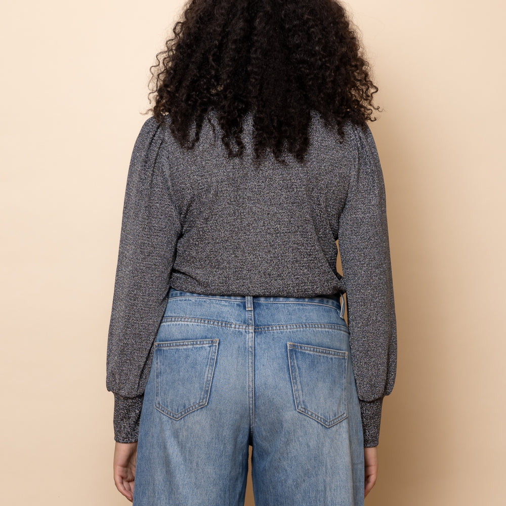 
                      
                        SILVER Lurex Bell Sleeve Top
                      
                    