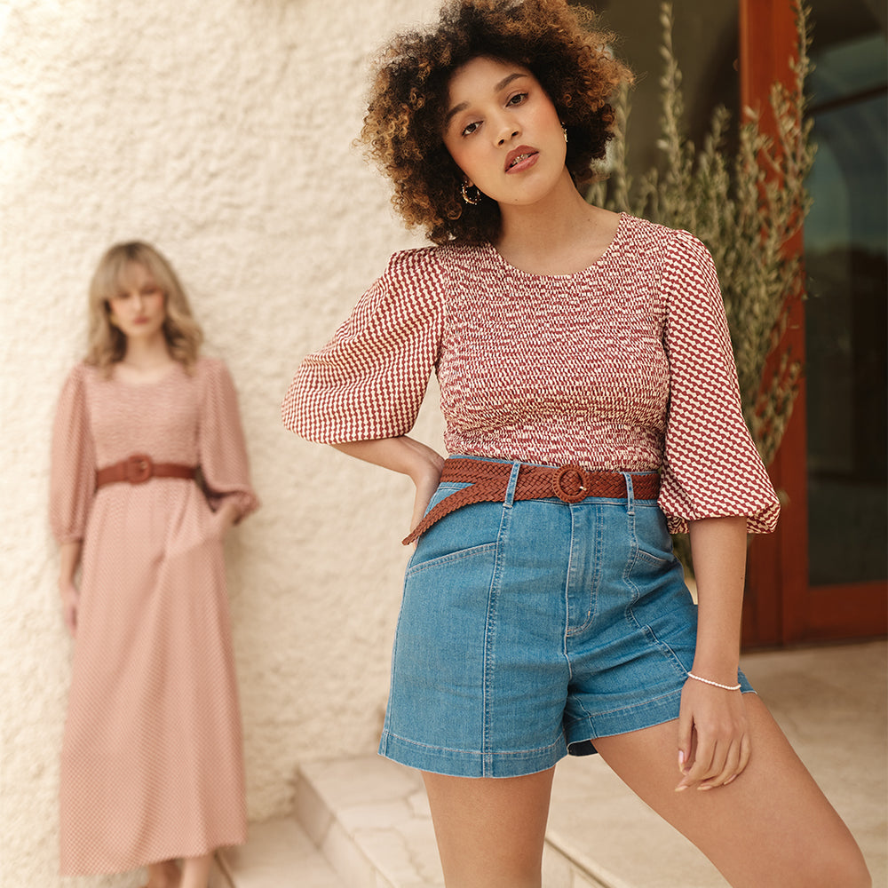 WHOLESALE - TESSELLATED Shirr Thing Top