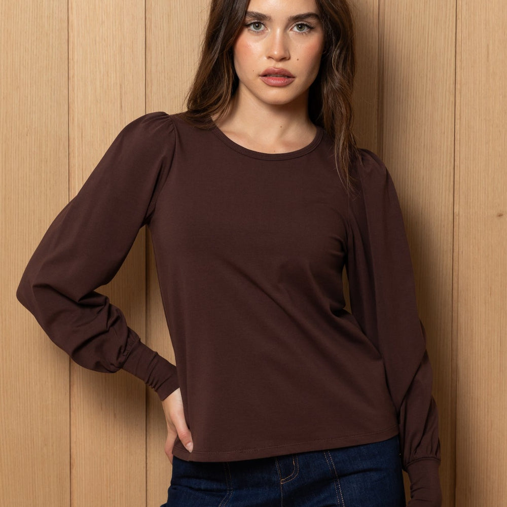 
                      
                        ESPRESSO Bell Sleeve Top
                      
                    