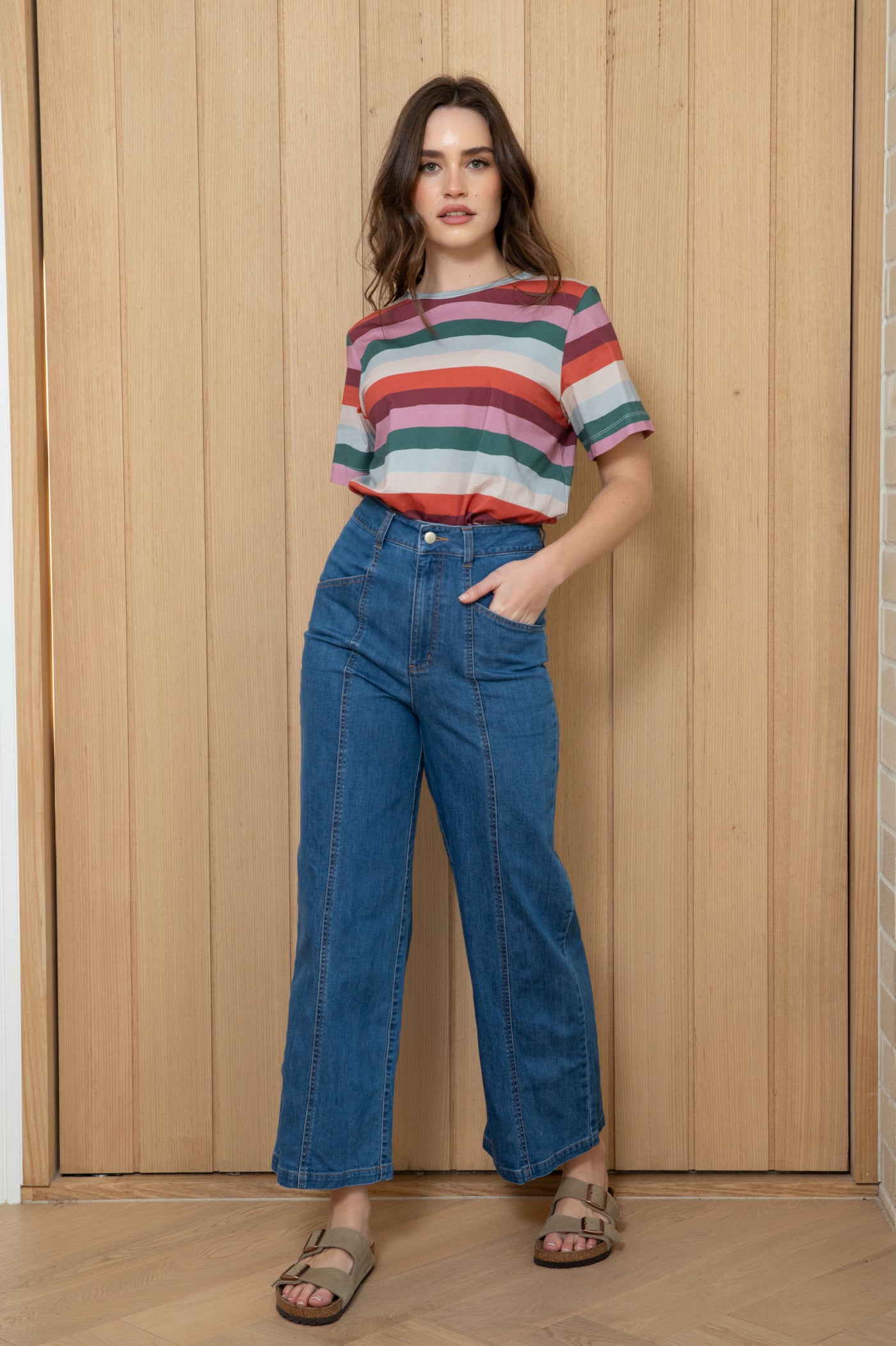 High Waisted Denim Pants (Vintage Wash)