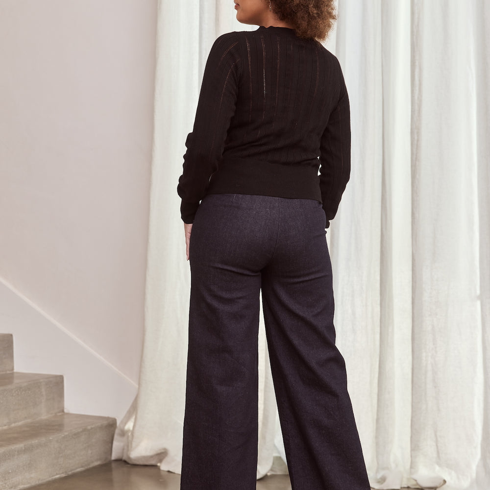 
                      
                        WHOLESALE - ZIG ZAG Cotton Cashmere Pointelle Knit Jumper
                      
                    