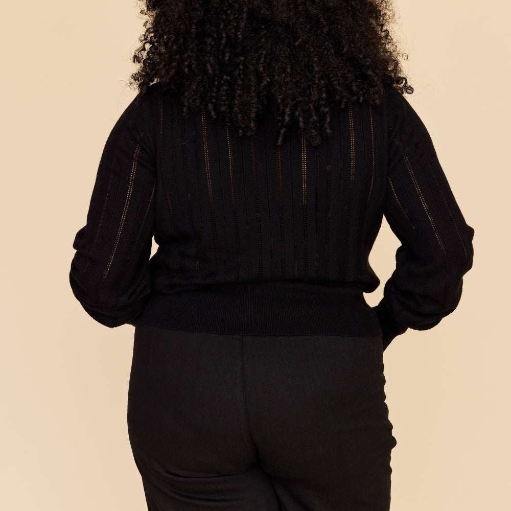 
                      
                        ZIG ZAG Cotton Cashmere Pointelle Knit Jumper
                      
                    