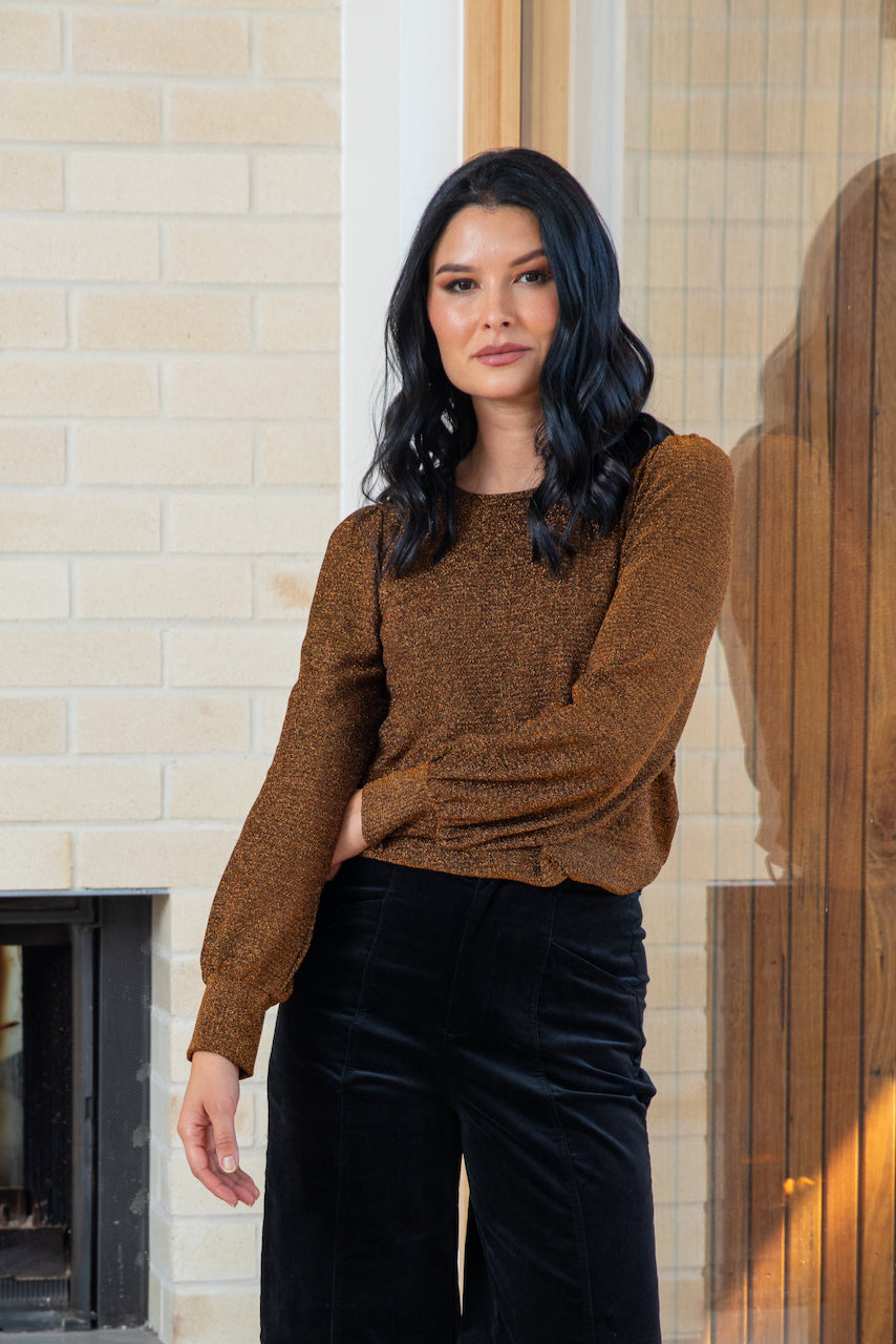 BRONZE GODDESS Bell Sleeve Top