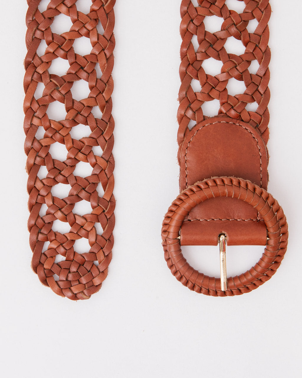 WEAVE NICKS Tan Leather Belt