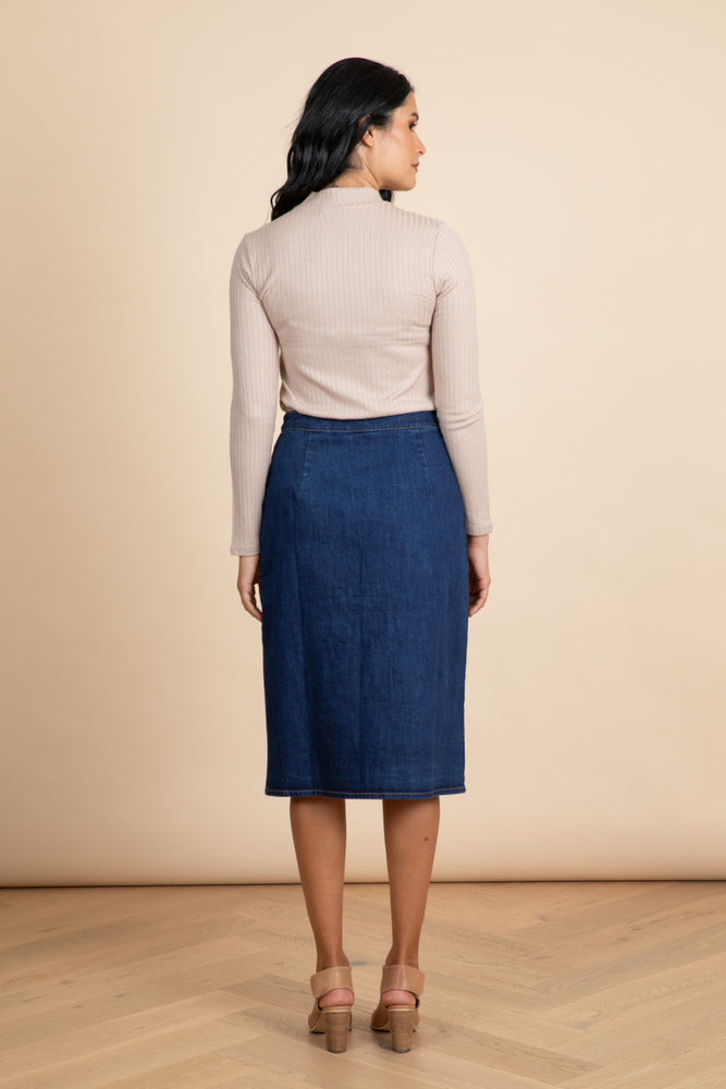 
                  
                    WHOLESALE - Denim Midi Pocket Skirt
                  
                