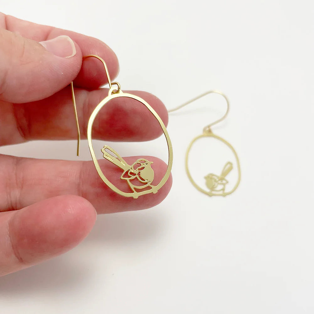 
                  
                    Mini Fairy Wren Earrings
                  
                