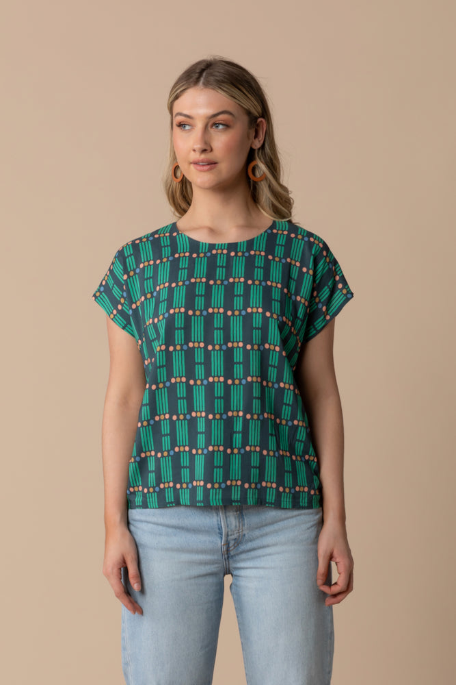 
                  
                    DOMINO Capped Sleeve Top
                  
                