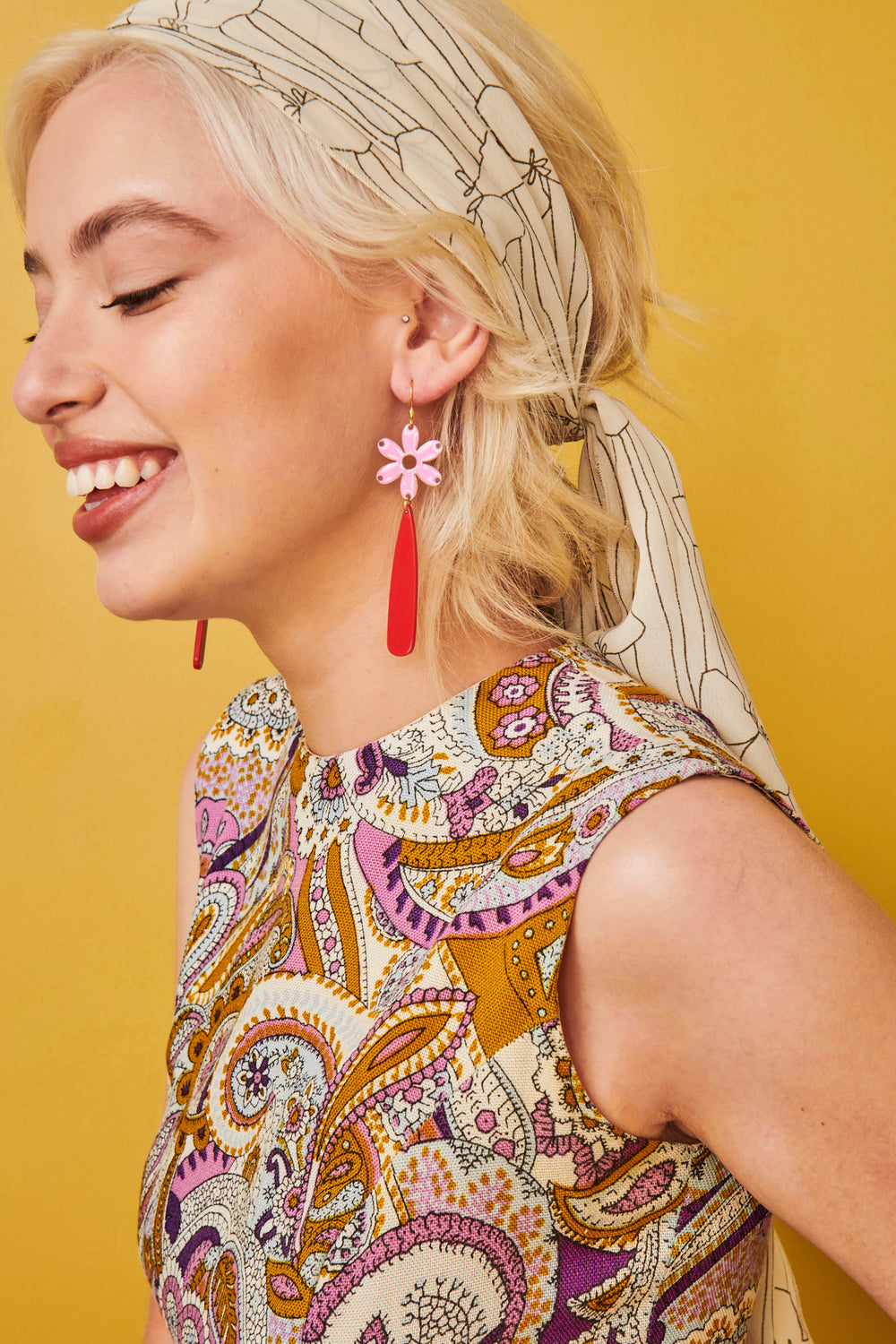 Folly Earrings by Middle Child - Red and Pink