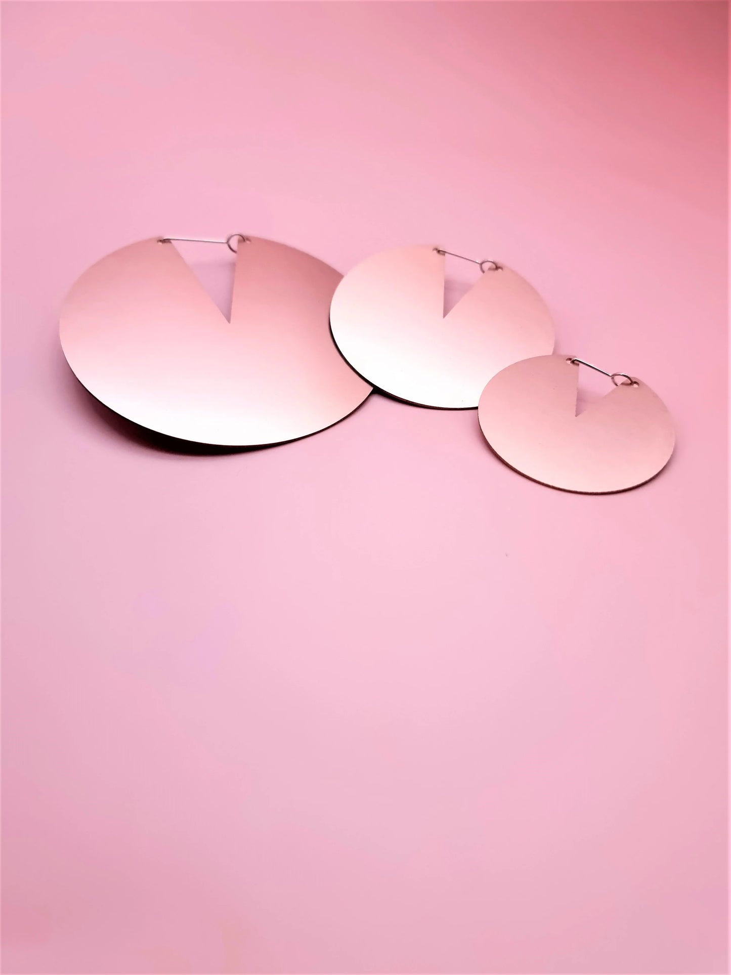 
                  
                    Metallic Pink Disc Earrings by BLACBRAIL
                  
                
