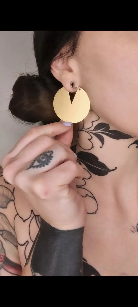 
                  
                    Gold Disc Earrings by BLACBRAIL
                  
                